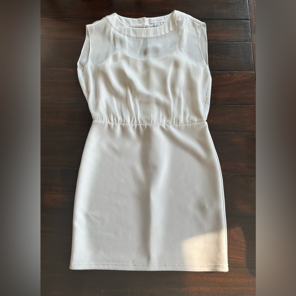 White Jessica Simpson white dress.